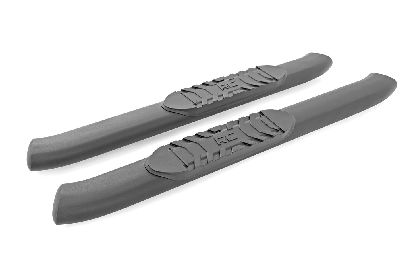 Rough Country 21012 Oval Nerf Steps | 2-Door | Black | Ford Bronco (2 Door) 4WD (2021-2025)