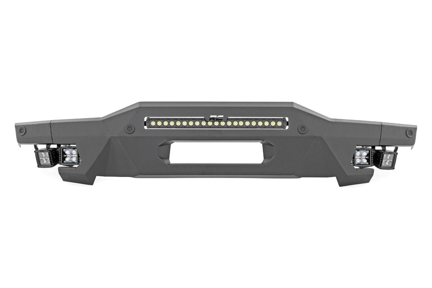 Rough Country 51079 Front Bumper | Modular | Stubby Wings | Amber DRL | Ford Bronco 4WD (21-25)