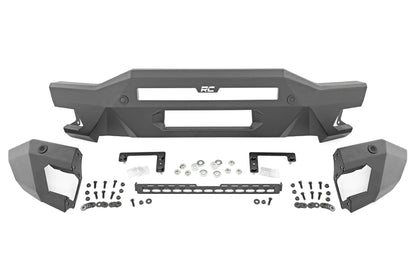 Rough Country 51074 Front Bumper | Modular | Full Wings | DRL | Ford Bronco 4WD (2021-2025)