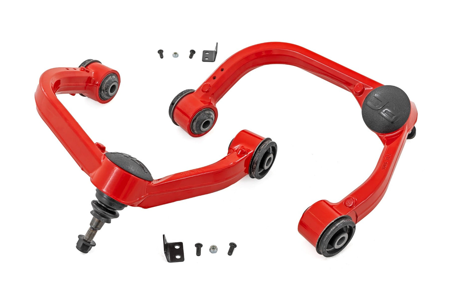 Rough Country 41400RED Red Forged Upper Control Arms | 3 Inch Lift | Ford F-150 4WD (2021-2025)