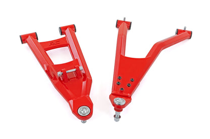 Rough Country 93174RED Red Aluminum Control Arms | 2" Forward Offset | Polaris Ranger XP 1000