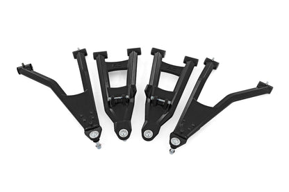 Rough Country 93174BLK Black Aluminum Control Arms | 2" Forward Offset | Polaris Ranger XP 1000