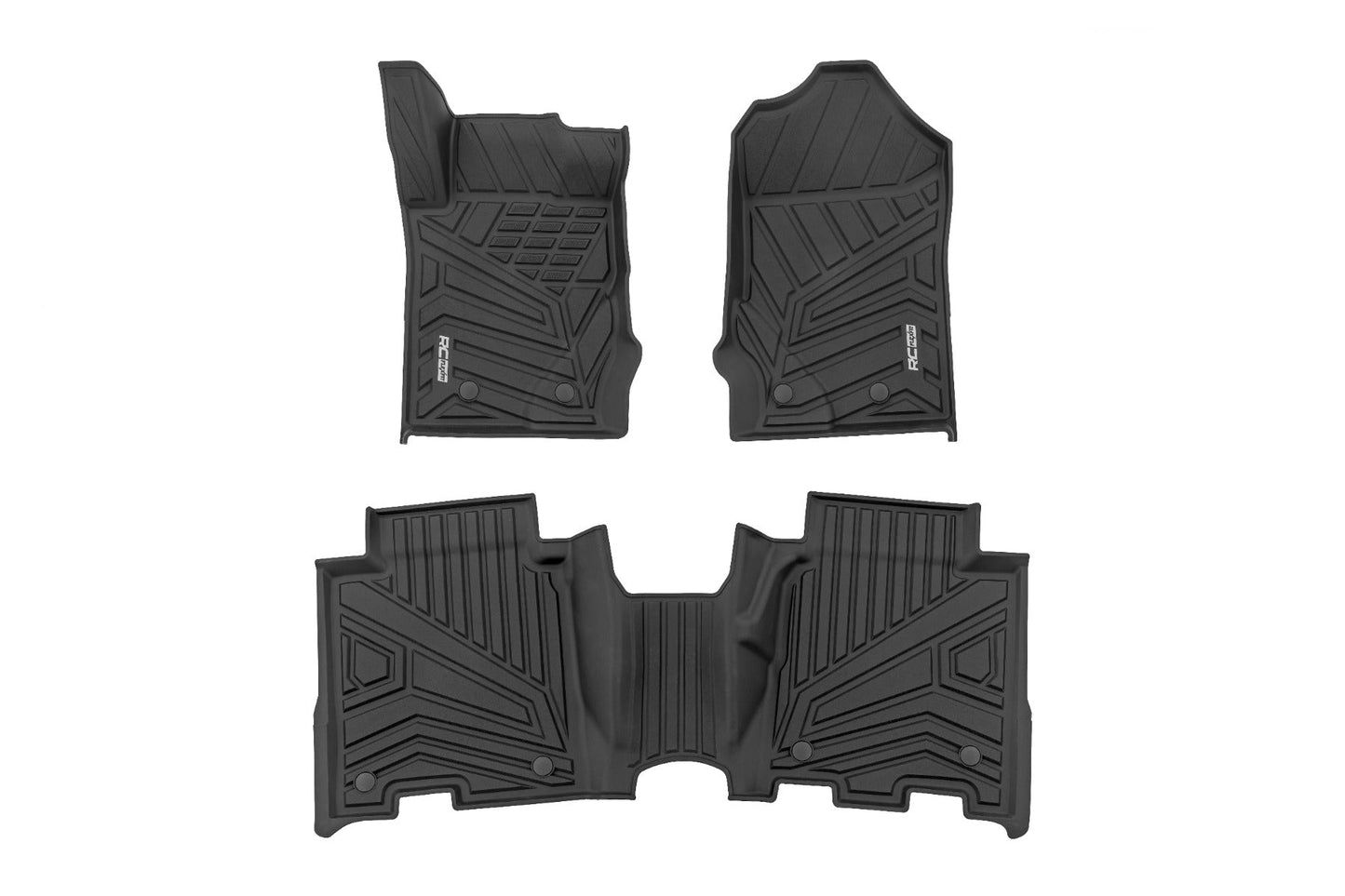 Rough Country FF-51602 Floor Mats | Front & Rear | Ford Bronco 4WD (2021-2025)