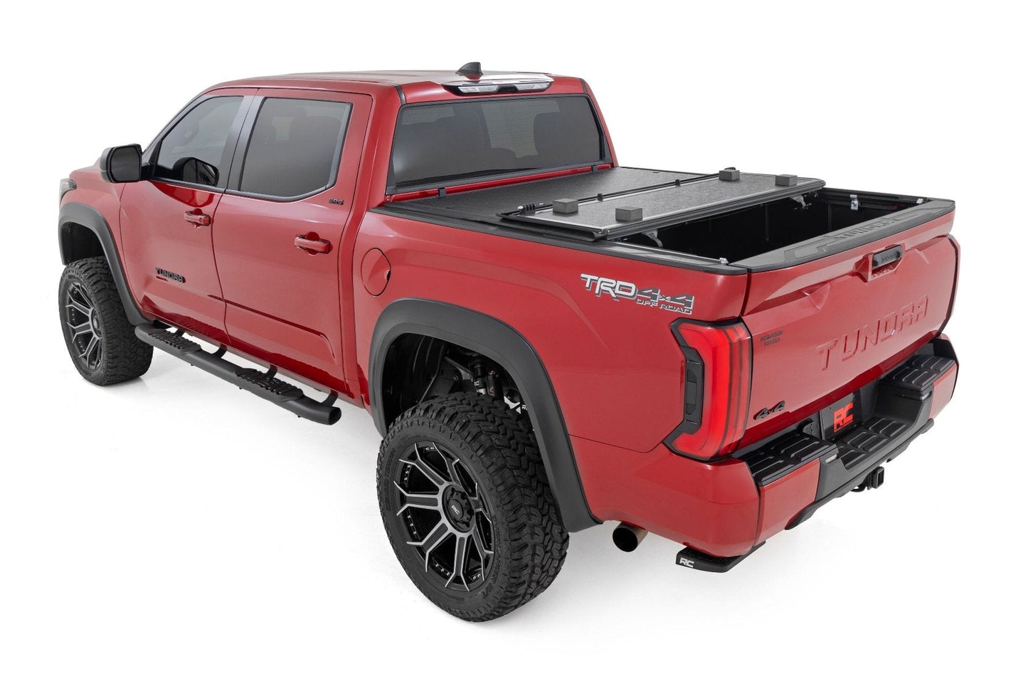 Rough Country 47514551B Hard Low Profile Bed Cover | 5'7" Bed | Cargo Mgmt | Toyota Tundra (22-25)