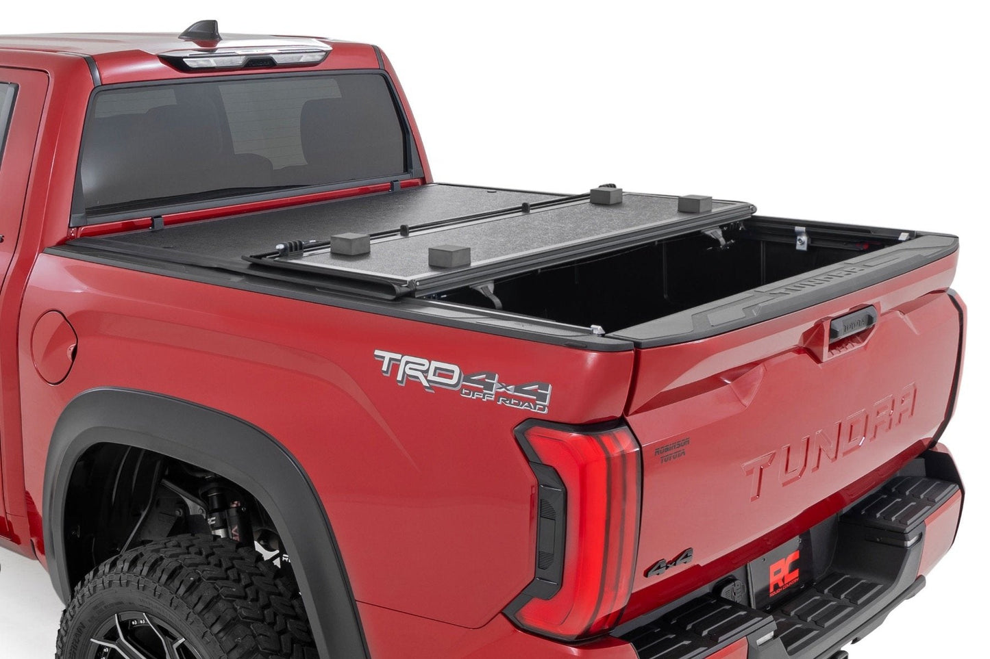 Rough Country 47514551B Hard Low Profile Bed Cover | 5'7" Bed | Cargo Mgmt | Toyota Tundra (22-25)