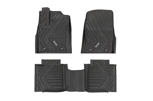 Rough Country FF-71780 Flex-Fit Floor Mats | FR & RR | CrewMax | Toyota Tundra 2WD/4WD (2022-2025)