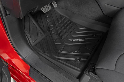 Rough Country FF-7170 Flex-Fit Floor Mats | FR | CrewMax | Toyota Tundra 2WD/4WD (2022-2025)