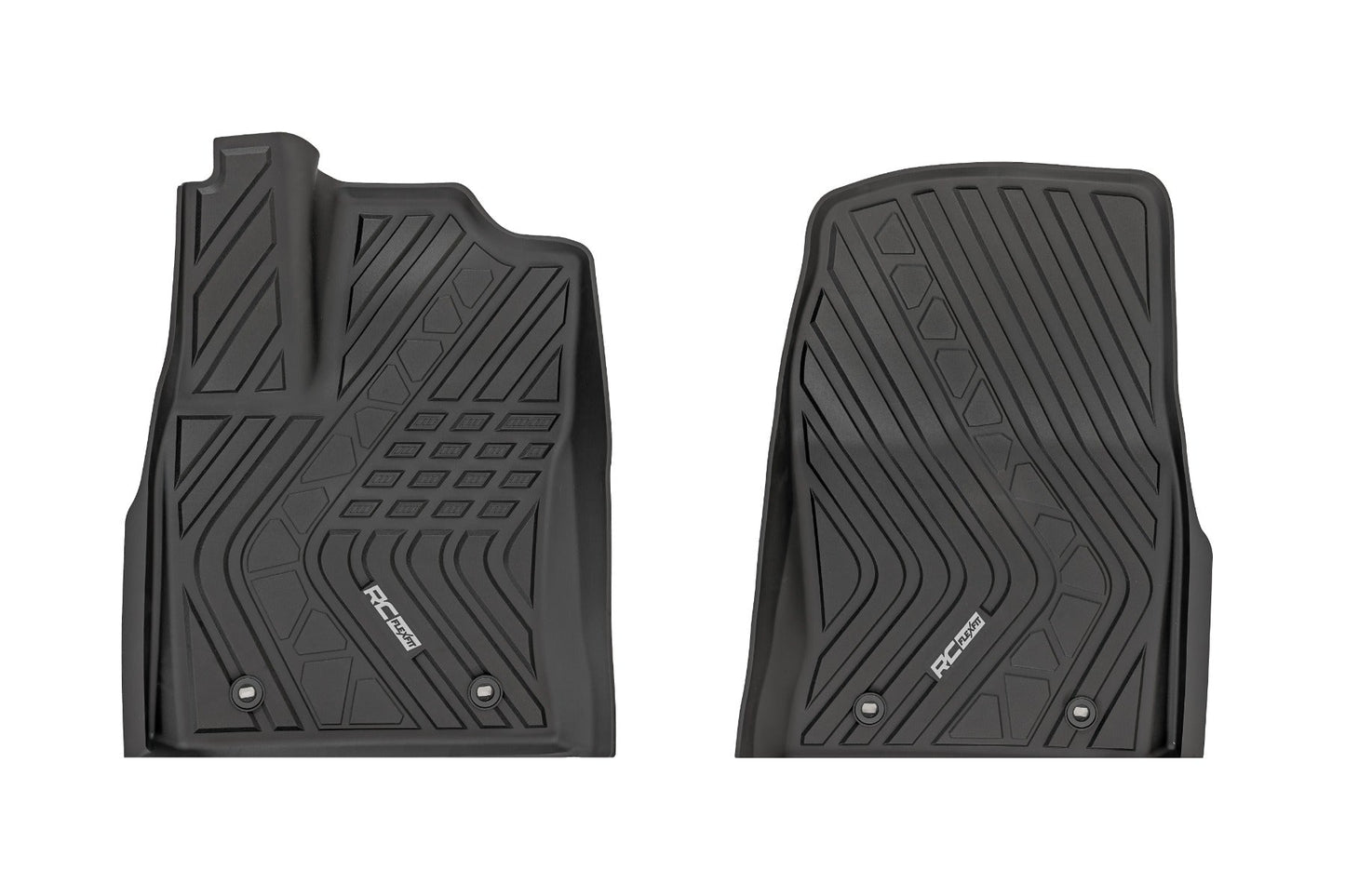 Rough Country FF-7170 Flex-Fit Floor Mats | FR | CrewMax | Toyota Tundra 2WD/4WD (2022-2025)