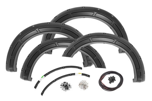 Rough Country A-F20231-PQ Defender Pocket Fender Flares | PQ Race Red | Ford F-250/F-350 Super Duty (23-25)