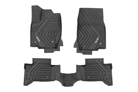 Rough Country FF-71618 Flex-Fit Floor Mats | FR & RR | Toyota Land Cruiser 4WD (2024-2025)