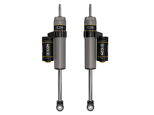 ICON 2005-2025 Ford Super Duty 4WD, 0-2.5” Lift, Front. V.S. 2.5 Aluminum Series Shock Absorbers, Piggyback Reservoir, Pair