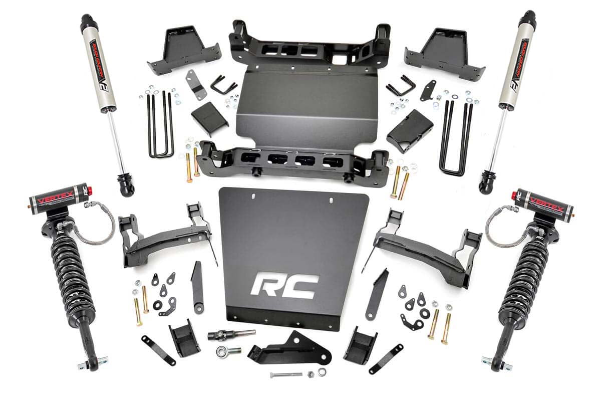 Rough Country 29857 7 Inch Lift Kit | Bracket | Vertex/V2 Shks | Chevy/GMC 1500 (14-16)