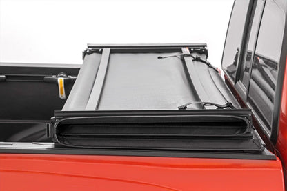 Rough Country 41509550A Soft Tri-Fold Bed Cover | 5'7" Bed | Ford F-150 2WD/4WD (2004-2014)