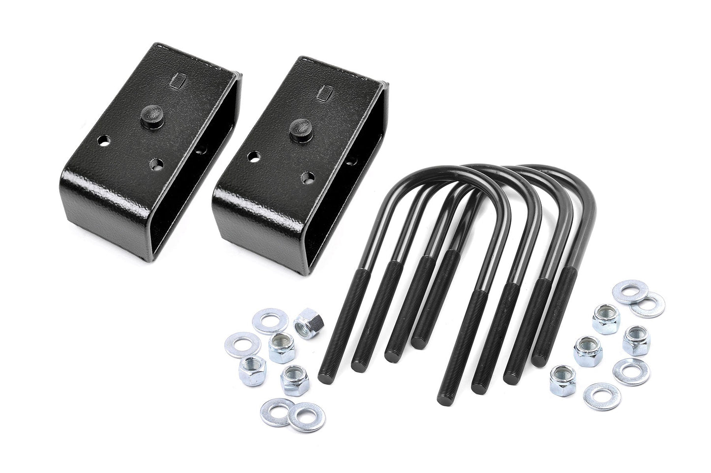 Rough Country 6557 2 Inch Block & U-Bolt Kit | Ford F-250 Super Duty 2WD/4WD (2005-2010)