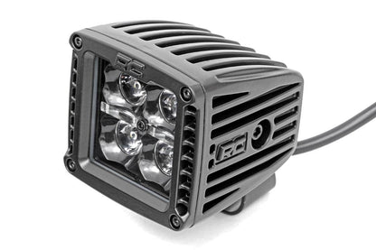 Rough Country 70903BLKDRL 2 Inch Black Series LED Light Pods | Spot | Square | Cool White DRL