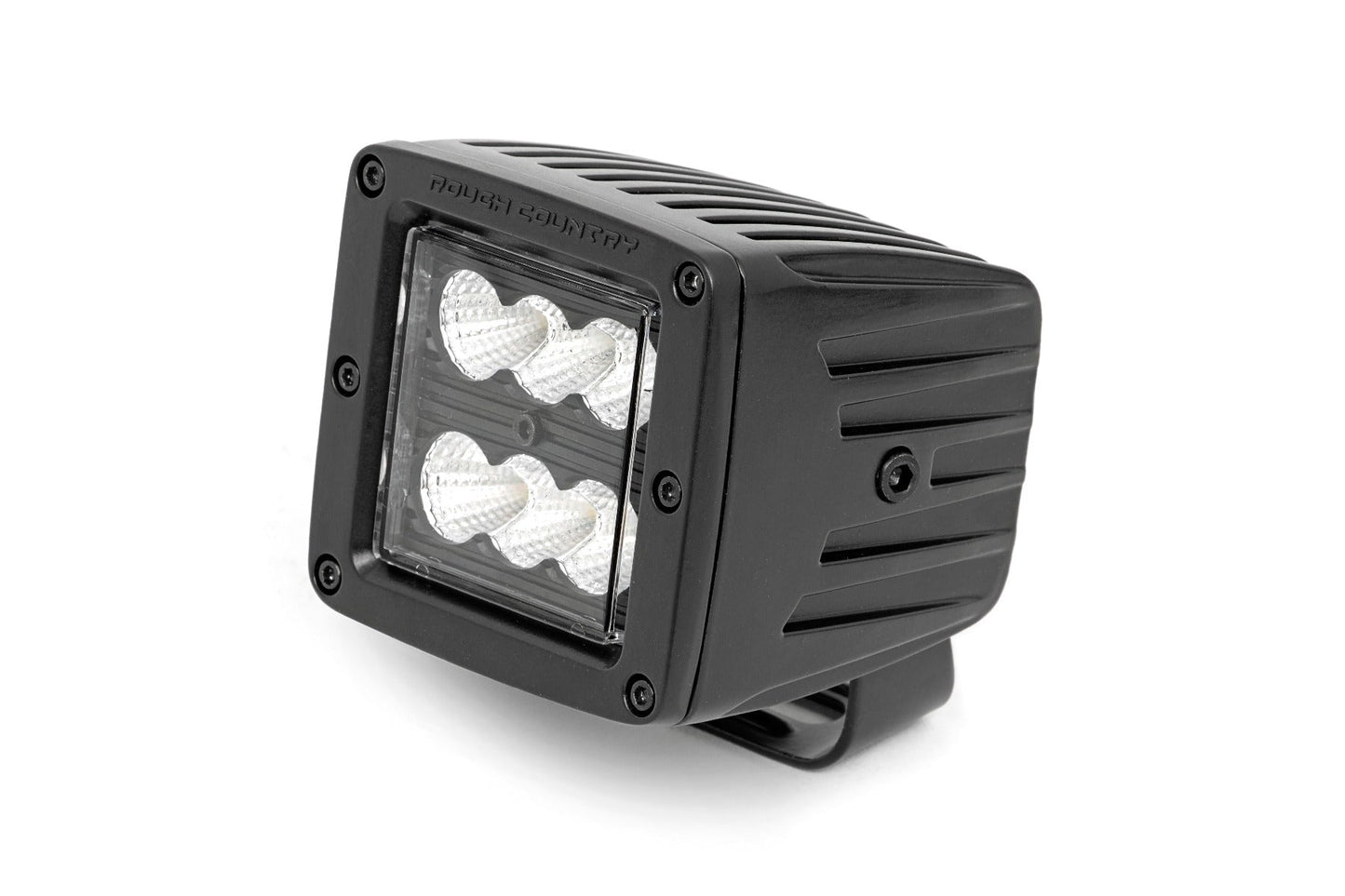 Rough Country 70133BL 2 Inch Black Series LED Light Pods  | Pair | Flood