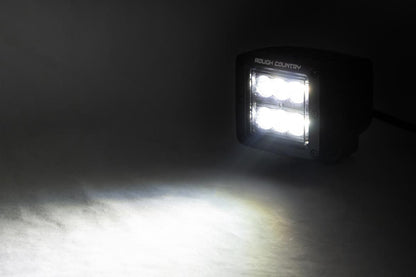 Rough Country 70903BL 2 Inch Black Series LED Light Pods | Spot | Square