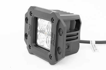 Rough Country 70803DRLA 2 Inch Chrome Series LED Light Pods | Flush Mount | Amber DRL