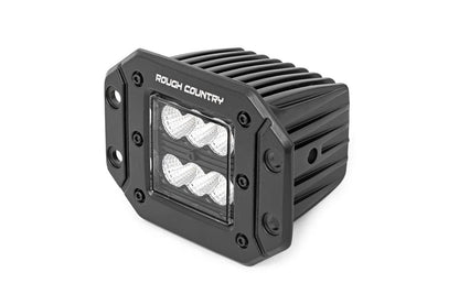 Rough Country 70803BL 2 Inch Black Series LED Light Pods | Spot | Flush Mount