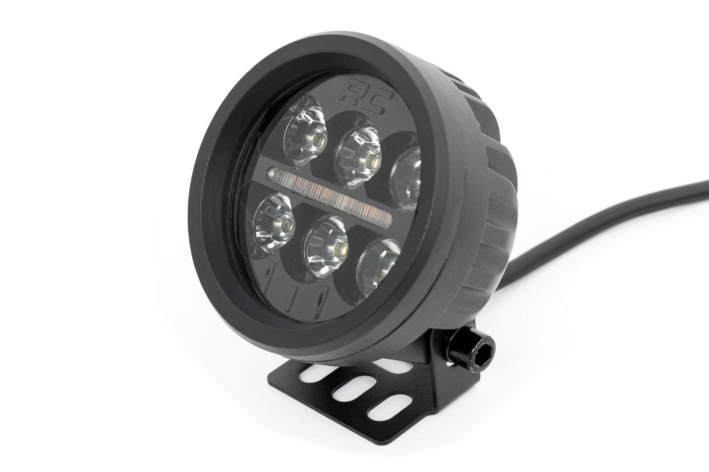 Rough Country 70900A Black Series Round LED Light Pair | 3.5 Inch | Amber DRL