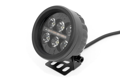 Rough Country 70900A Black Series Round LED Light Pair | 3.5 Inch | Amber DRL