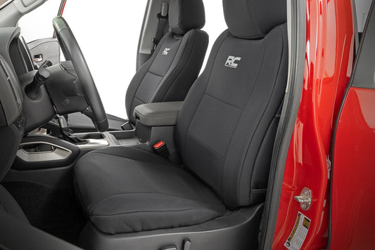 Rough Country 91058 Seat Covers | FR & RR | Crew Cab | Nissan Frontier 2WD/4WD (2022-2026)