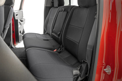 Rough Country 91058 Seat Covers | FR & RR | Crew Cab | Nissan Frontier 2WD/4WD (2022-2026)