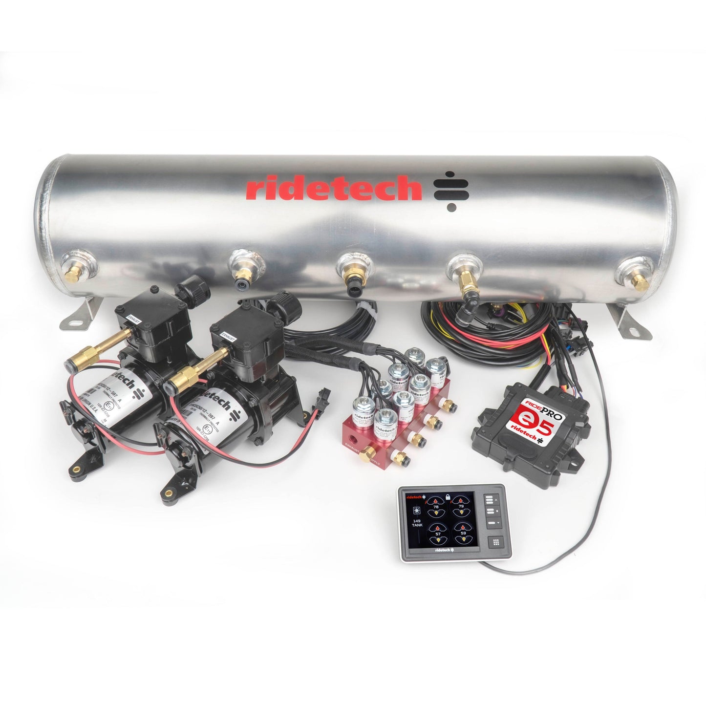 Ridetech 30534100 RidePro E5 air suspension control system with 5 gallon tank.