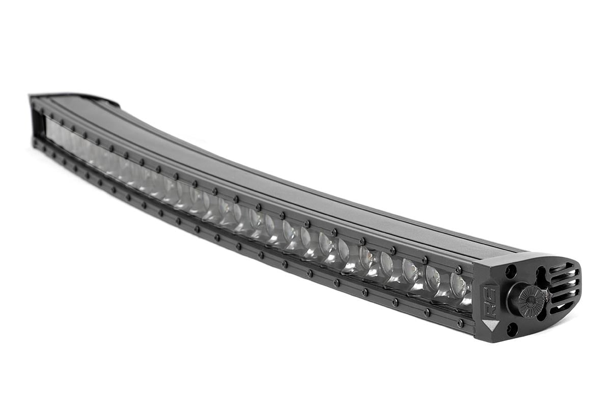 Rough Country 72730BLDRL 30 Inch Black Series LED Light Bar | Curved | Single Row | Cool White DRL