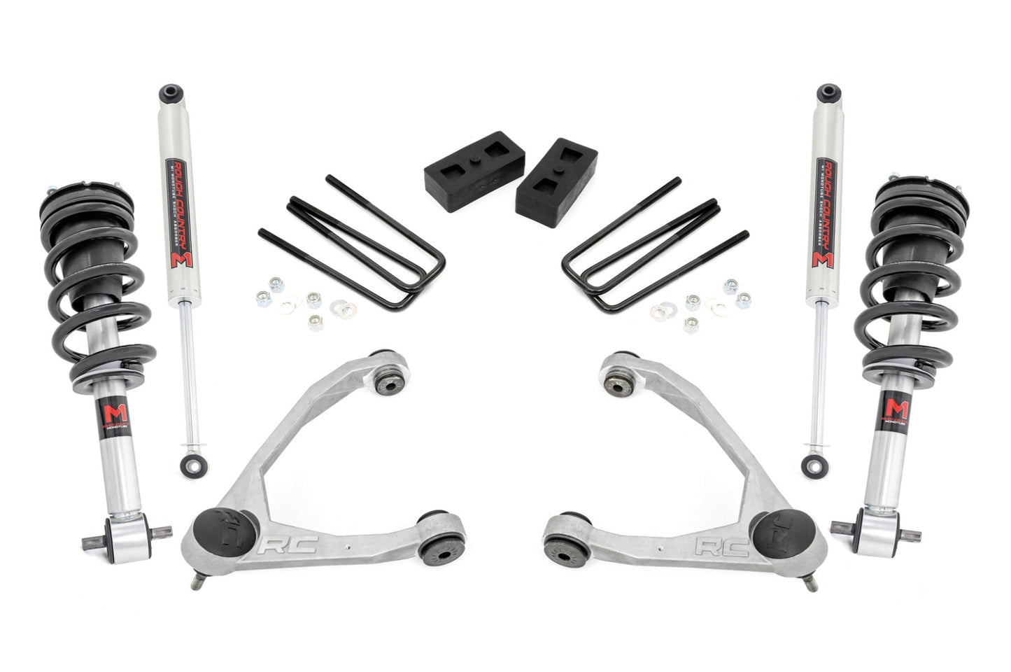 Rough Country 24640 3.5 Inch Lift Kit | Cast Steel | M1 Strut | Chevy/GMC 1500 (07-13)
