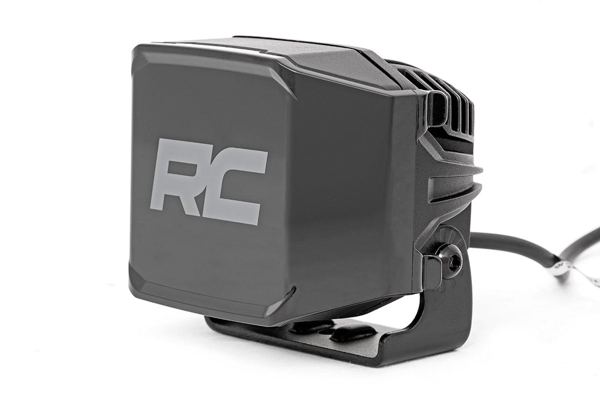 Rough Country 70904 3 Inch Chrome Series LED Lights | Wide Angle Osram | Pair