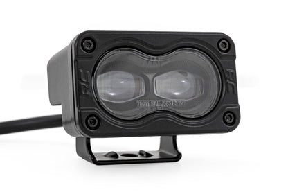 Rough Country 70910 3x1.75 Inch Black Series LED Slim Aux | SAE Fog | Pair