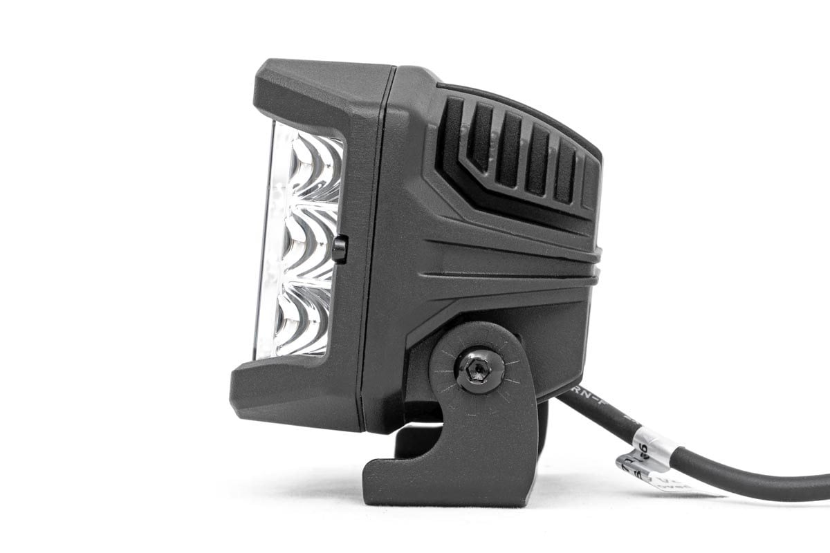 Rough Country 70904 3 Inch Chrome Series LED Lights | Wide Angle Osram | Pair