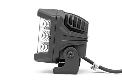 Rough Country 70904 3 Inch Chrome Series LED Lights | Wide Angle Osram | Pair