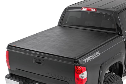 Rough Country 41714551A Soft Tri-Fold Bed Cover | 5'7" Bed | Toyota Tundra 2WD/4WD (2007-2025)