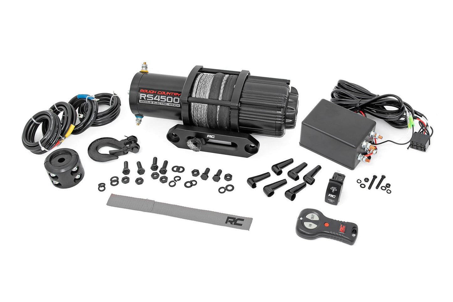 Rough Country RS4500SA 4500-LB Winch W/ Remote | UTV | Synthetic Rope