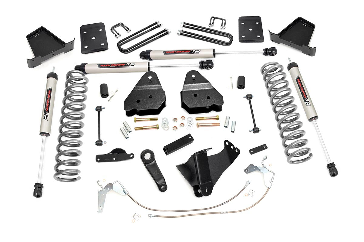 Rough Country 47870 4.5 Inch Lift Kit | W/O Overloads | V2 | Ford F-250/F-350 Super Duty (08-10)