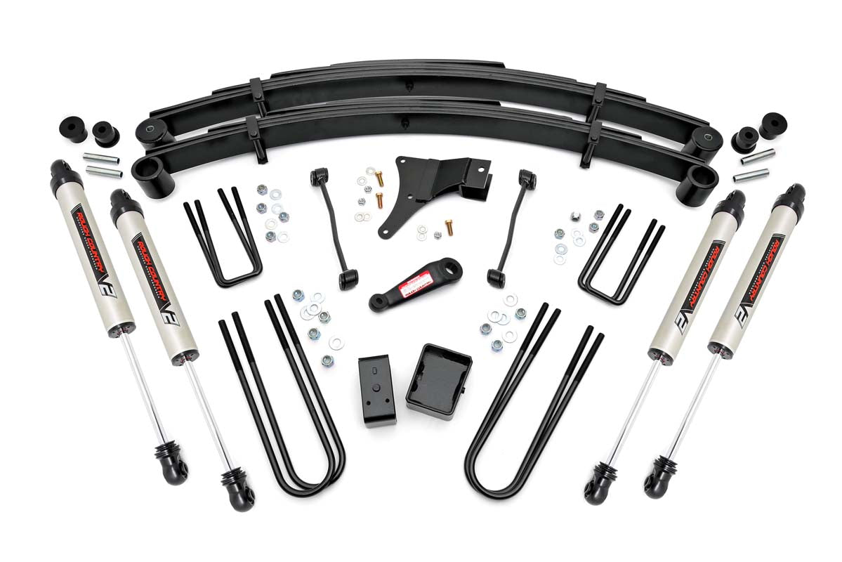 Rough Country 49370 6 Inch Lift Kit | Rear Blocks | V2 | Ford F-250/F-350 Super Duty 4WD (1999)
