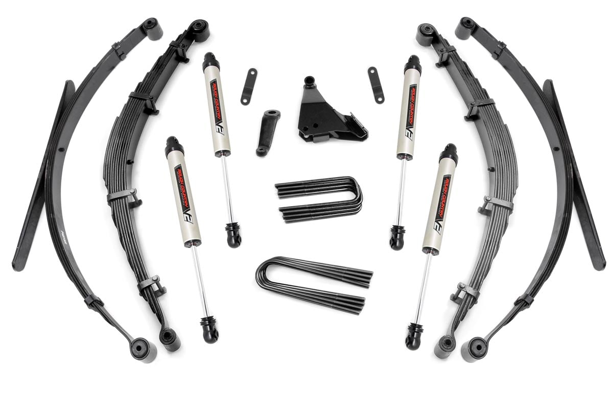 Rough Country 49770 6 Inch Lift Kit | Rear Springs | V2 | Ford F-250/F-350 Super Duty 4WD (99-04)