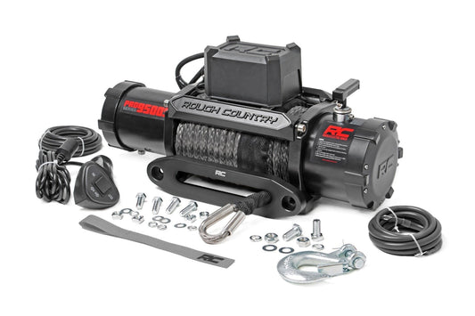 Rough Country PRO9500S 9500-Lb Pro Series Winch | Synthetic Rope