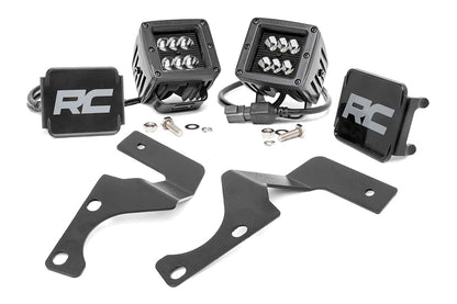 Rough Country 70796 LED Light Kit | Ditch Mount | 2" Black Spot Pair | Toyota 4Runner (10-24)