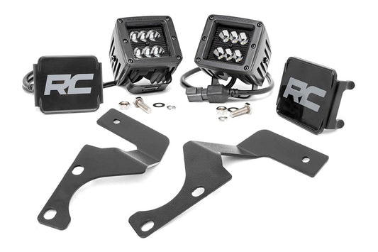 Rough Country 70796 LED Light Kit | Ditch Mount | 2" Black Spot Pair | Toyota 4Runner (10-24)