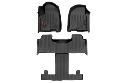 Rough Country M-21712 Floor Mats | FR & RR | FR/RR Bucket | Chevy/GMC Tahoe/Yukon 2WD/4WD (21-26)