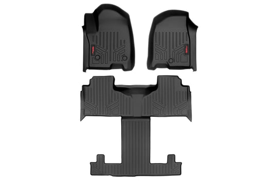 Rough Country M-21712 Floor Mats | FR & RR | FR/RR Bucket | Chevy/GMC Tahoe/Yukon 2WD/4WD (21-26)