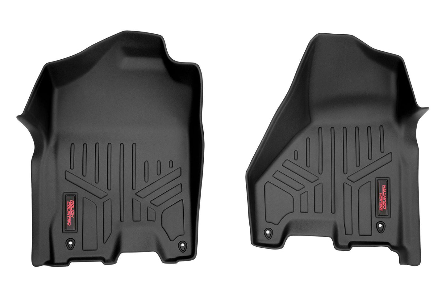 Rough Country M-3141 Floor Mats | Front | Crew/Mega Cab | Ram 1500/2500/3500 2WD/4WD (2012-2018 & Classic)