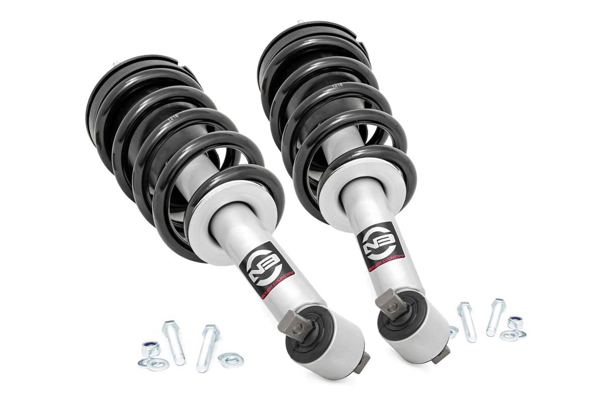 Rough Country 501065 N3 Leveling Struts | 2 Inch | Loaded Strut | Chevy/GMC Sierra 1500 (19-26)/Silverado 1500 (19-26)
