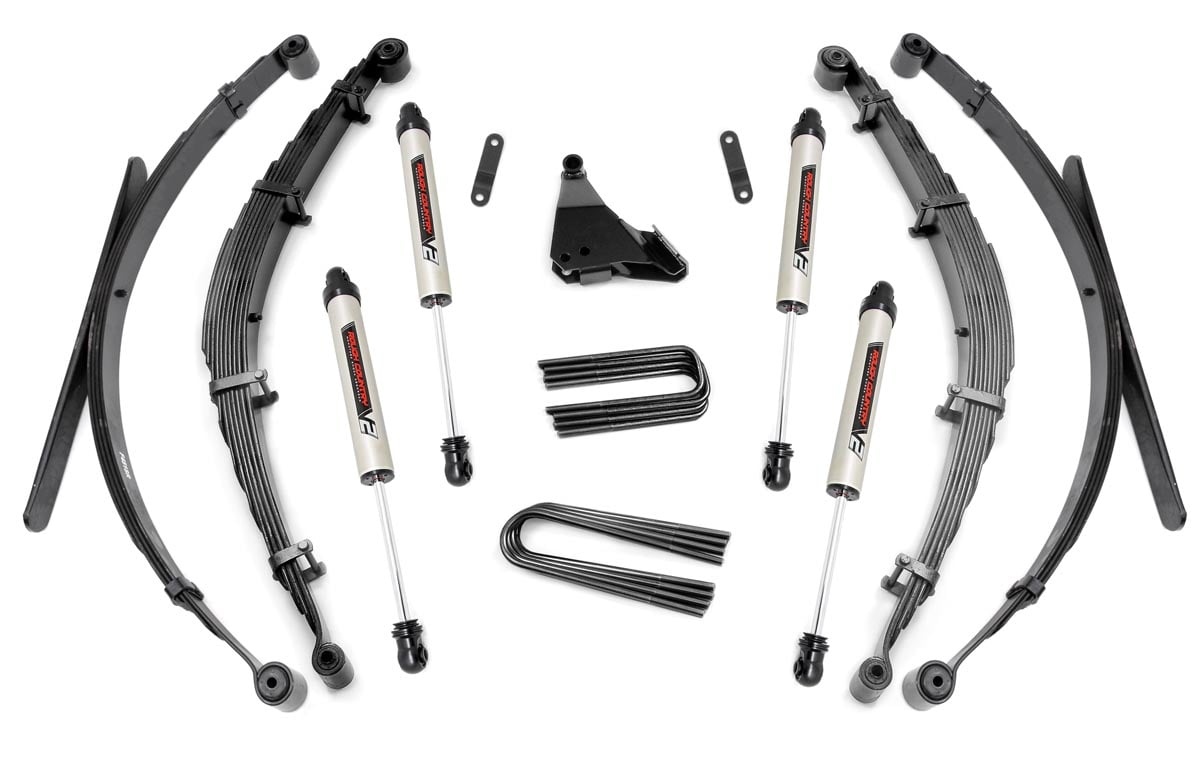 Rough Country 50170 4 Inch Lift Kit | Rear Springs | V2 | Ford F-250/F-350 Super Duty 4WD (99-04)