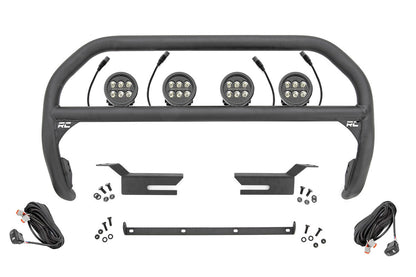 Rough Country 51039 Nudge Bar | 3.5 Inch Round Led (x4) | Ford Bronco 4WD (2021-2025)