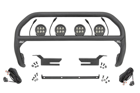 Rough Country 51039 Nudge Bar | 3.5 Inch Round Led (x4) | Ford Bronco 4WD (2021-2025)
