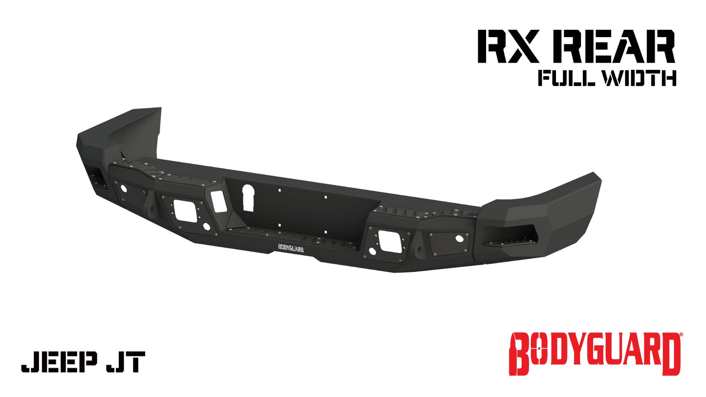 Bodyguard Bumpers 53101B RX Series Full Width Rear - Bare Metal Rear Bumper